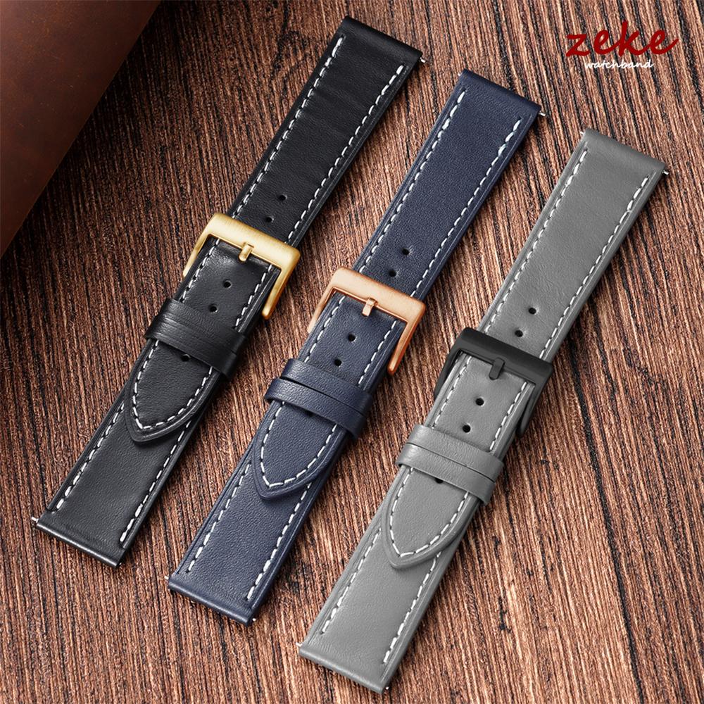 Top Grain Genuine Leather Watch Band Quick Release 18mm 20mm 22mm 24mm Watch Strap Retro Brown Black Cowhide Bands for Men Women
