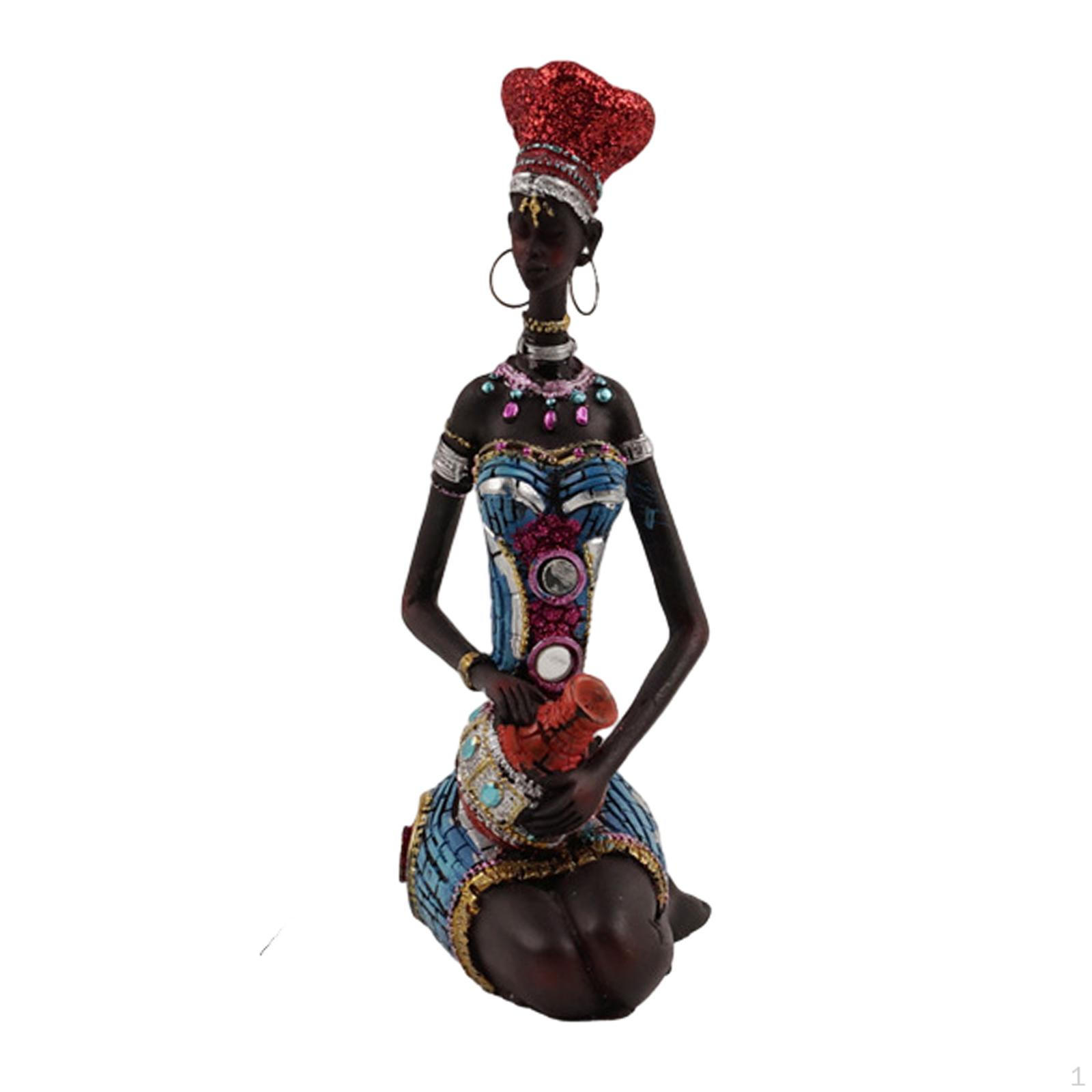 

Скульптура африканской леди для декора дома и офиса Style C