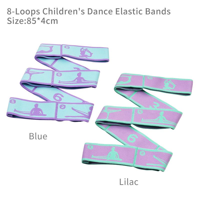 2 Pieces Stretch Strap for Kids Dance Elastic Band for Children Gymnastics Stretching Strap Resistance Ballet Bands Multi-Loops