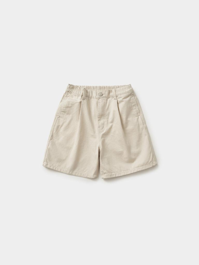 HAVE HAD C&Sun Washed Pintuck Shorts (Ecru)