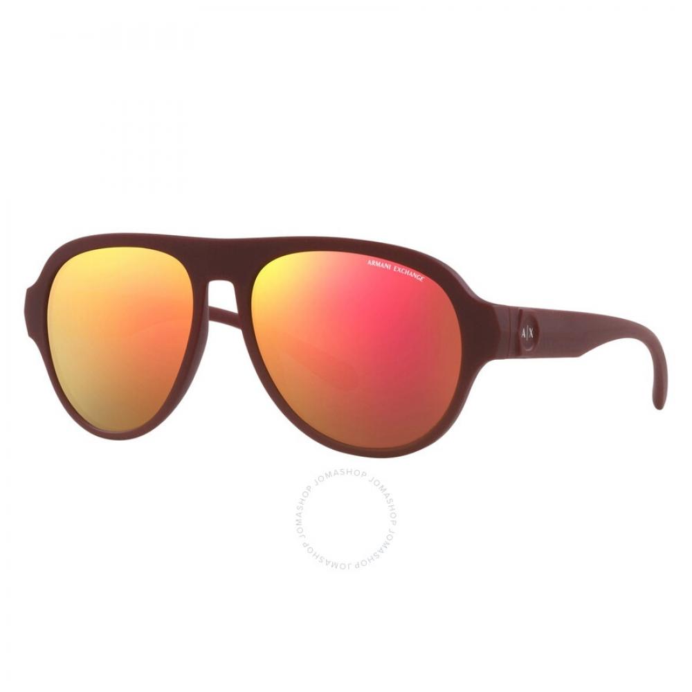 

Armani Exchange Dark Violet Mirror Red Pilot Men s Sunglasses AX4126SU 82746Q 58