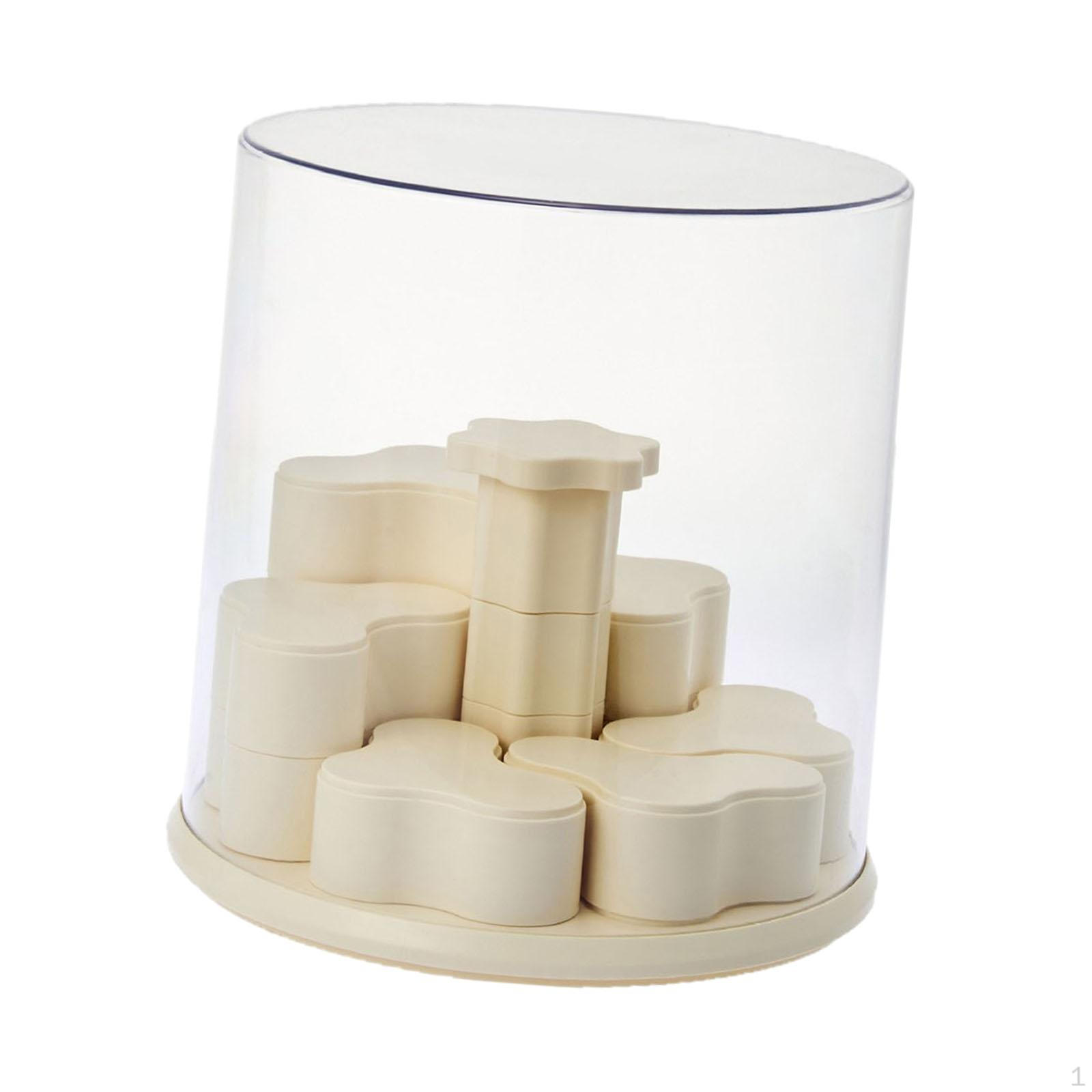 

Прозрачная витрина полка вращение на 360 градусов портативная многоцелевая коллекционная коробка для хранения кукол