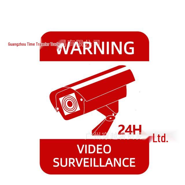 4er-Pack Wasserdichte & Sonnenschutz-CCTV-Warnaufkleber für Autoüberwachung