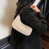 Square Weave Underarm Bag Zipper Clutch Bag Portable Beach Handbag  Outdoor
