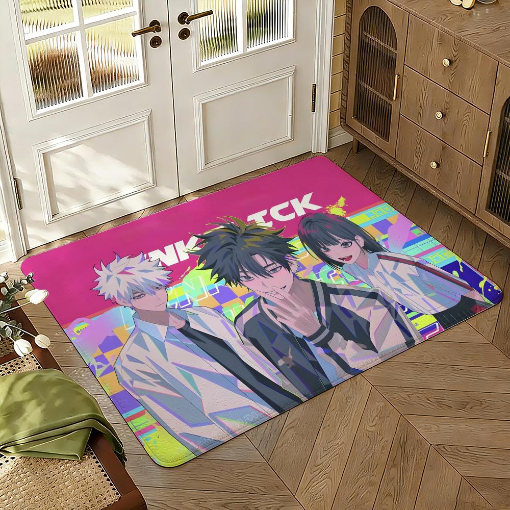 Hot Bl Anime L-link Click Floor Mat Soft Thickened Absorbent Non-Slip Bedroom Living Room Door Mat Home Decor Flannel Rugs