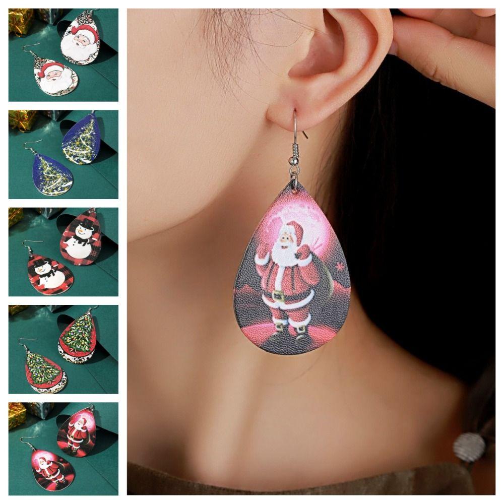 

Дед Мороз Рождественские серьги-гвоздики Ретро Санта-Клаус Серьги-капли для девочек