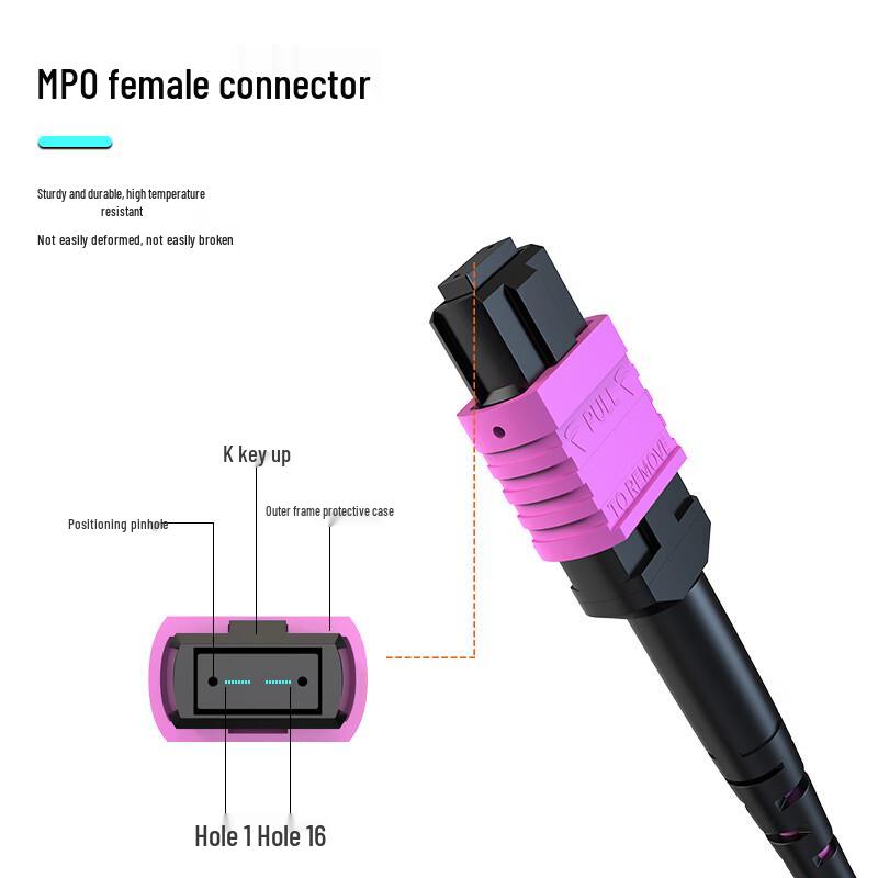 Dasheng Light 16-Core MPO-LC Multimode OM4 Fiber Optic Patch Cord