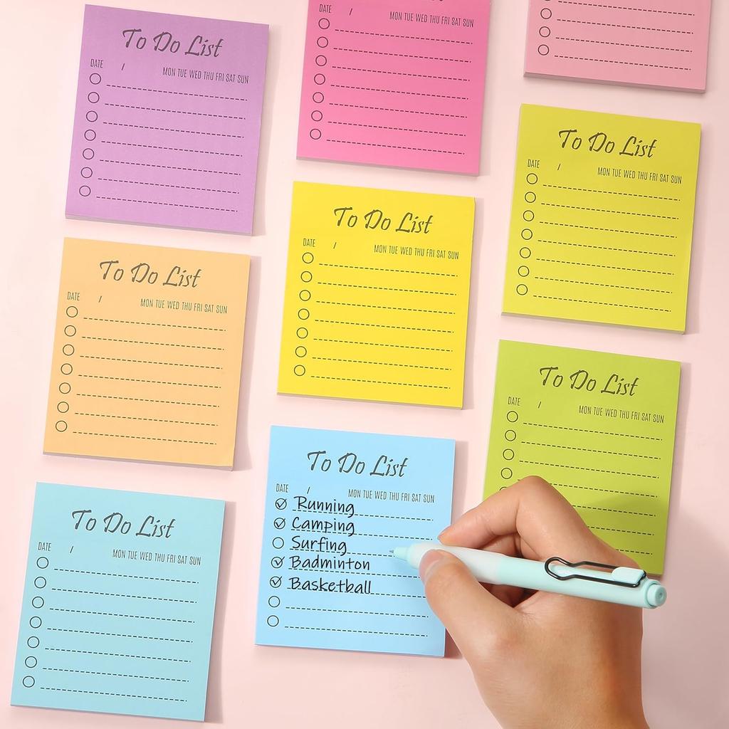 Mr. Pen- to Do List Sticky Notes, 3.5"x3", 9 Pads, 450 Sheets, Stylish Vertical to Do List Notepad, Lined Sticky Notes