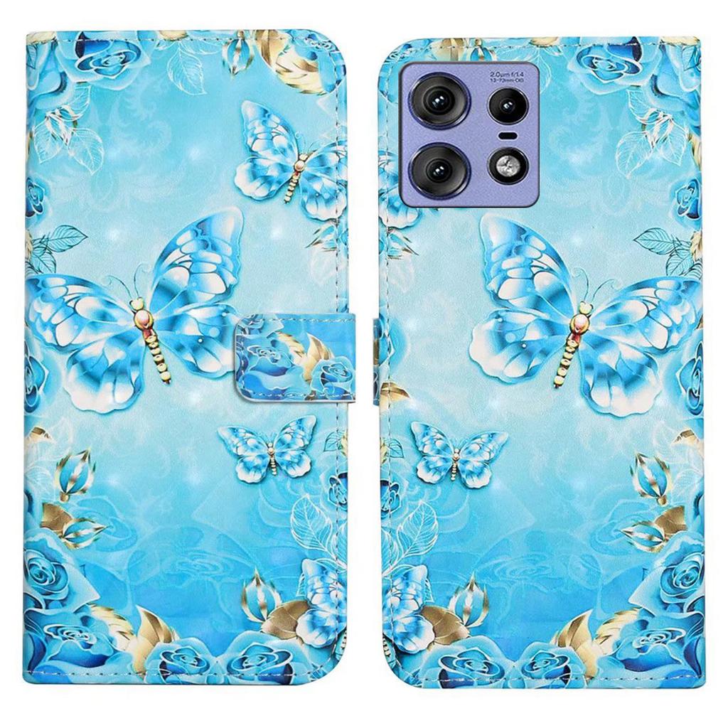 For Motorola Edge 50 Pro 5G Case 3D Creative Pattern PU Leather Stand Phone Cover