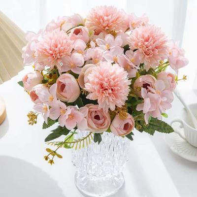 1/4pcs Artificial Flower Tea Buds Hydrangea Home Vase Table Outdoor Garden Wreath Wedding Bridal Bouquet Festival Diy Gift Decor