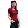 Anlom Women's Summer Ice Silk Short Sleeve Knit Top