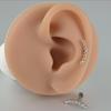 G23 Titanium Zirconia Ear & Lip Stud with Micro-inlaid Zirconia