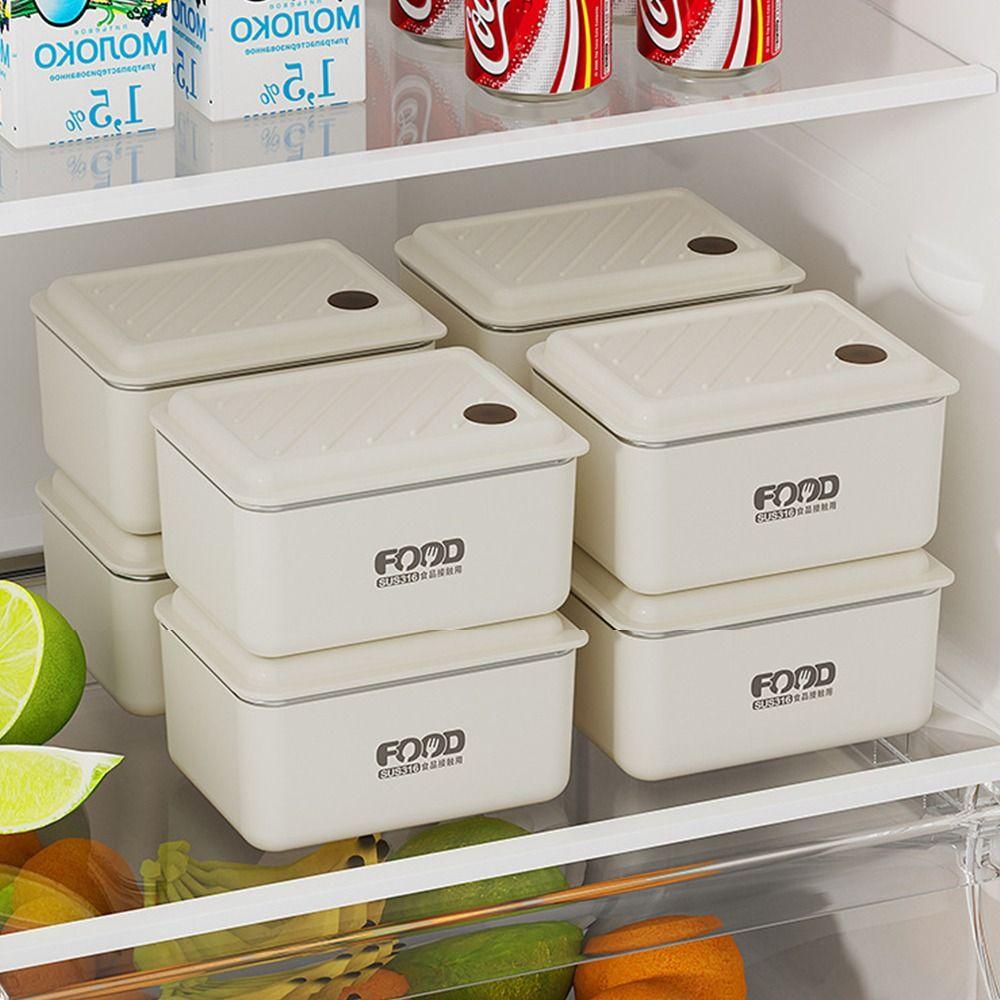 Rectangle Heat Preservation Lunch Box 316 Stainless Steel Microwavable Bento Box  Go To School
