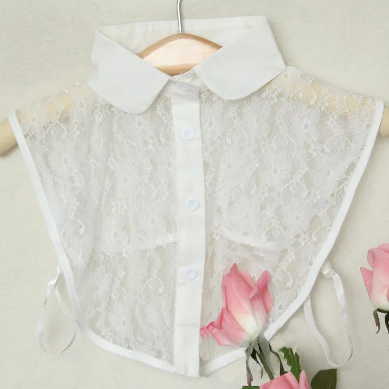 Fake Collar For Shirt Detachable Collars Solid Shirt Lapel Blouse Top Men Women Black White Girls Top Clothes QH132