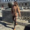 Elegant Plaid Women Set Casual Full Sleeve Zipper Jacket High Waist Pockets Shorts 2025 Spring Office Lady Commute Suit
