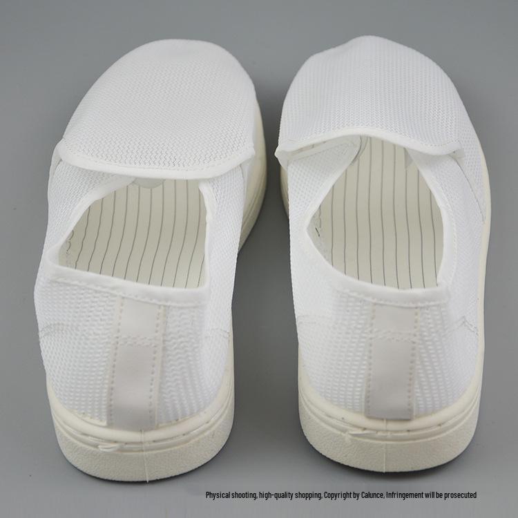 Antistatische weiße PVC-Netzschuhe mit Frottee-Zwischensohle