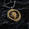 Viking Style Men's Pendant Necklace With Tree Of Life Dragon Compass In Antique Stainless Steel
