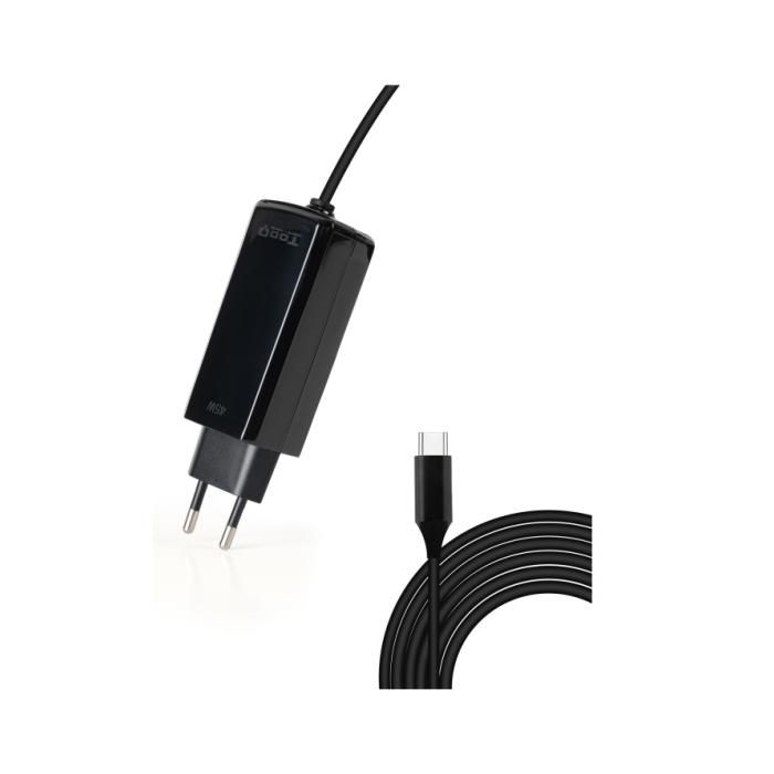 Chargeur - TOOQ - CARGADOR PORTATIL GAN USB-C PD 45W - Noir - 1,8 m - Universel