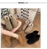 Thick-soled snow boots New winter fur integrated short tube snow cotton piled and thickened outer cotton shoes