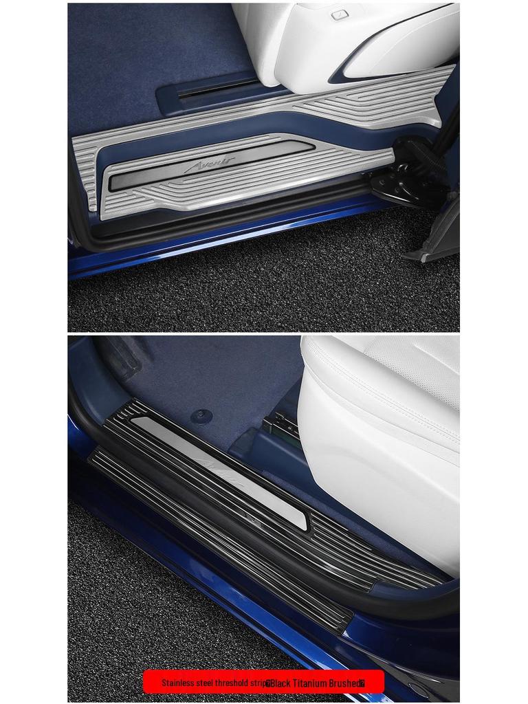 Stainless Steel Door Sill Scuff Plates for 2024 Buick GL8 PHEV Interior Upgrade