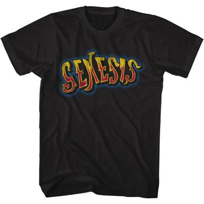 Genesis Rock Group Retro Color Logo Adult Short Sleeve T-Shirts Graphic Tees