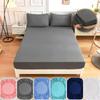 Fitted Sheet Soild Color With 360 Elastic Band Non Slip Adjustable Mattress Cover For King Queen Size Bed Spannbettlaken 180X200