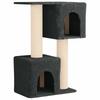 Cat Tree with Sisal Scratching Posts Dark Grey 114 Cm