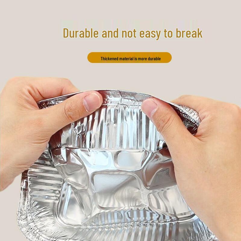 JIWANGGU Rectangular Aluminum Foil Disposable Food Container