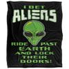 JQ Licensing Sle Aliens Lock Doors Silky Supersoft Blanket