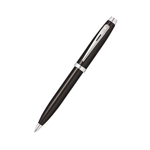 Sheaffer 100 Black Lacquer/Chrome Plated Pen (Ballpoint)