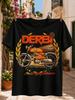 Antorcha Orange Vintage Motorcycle with Laurel Leaves Speed Stripes and Retro Racing Typography  Unisex All TShirt