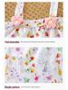 2026 New Korean Style Floral Princess Spaghetti Strap Two-Piece Summer Set for Girls