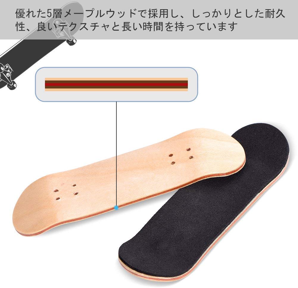 Mini Skateboard Made of Maple Professional Easy Includes Birthday Gift for Adults and Kids Fingerboard, Toy, Wood, Design, Assembly, Screwdriver,