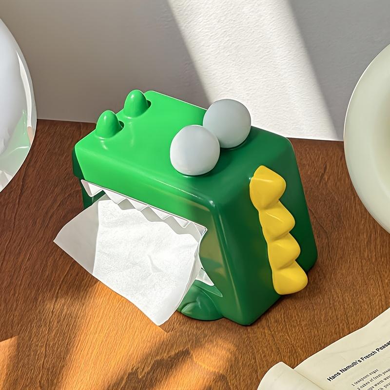 1pc Creative Crocodile Tissue Box Holder - Decorative Square Resin Tissue Dispenser with Playful Design for Home or Office Decor