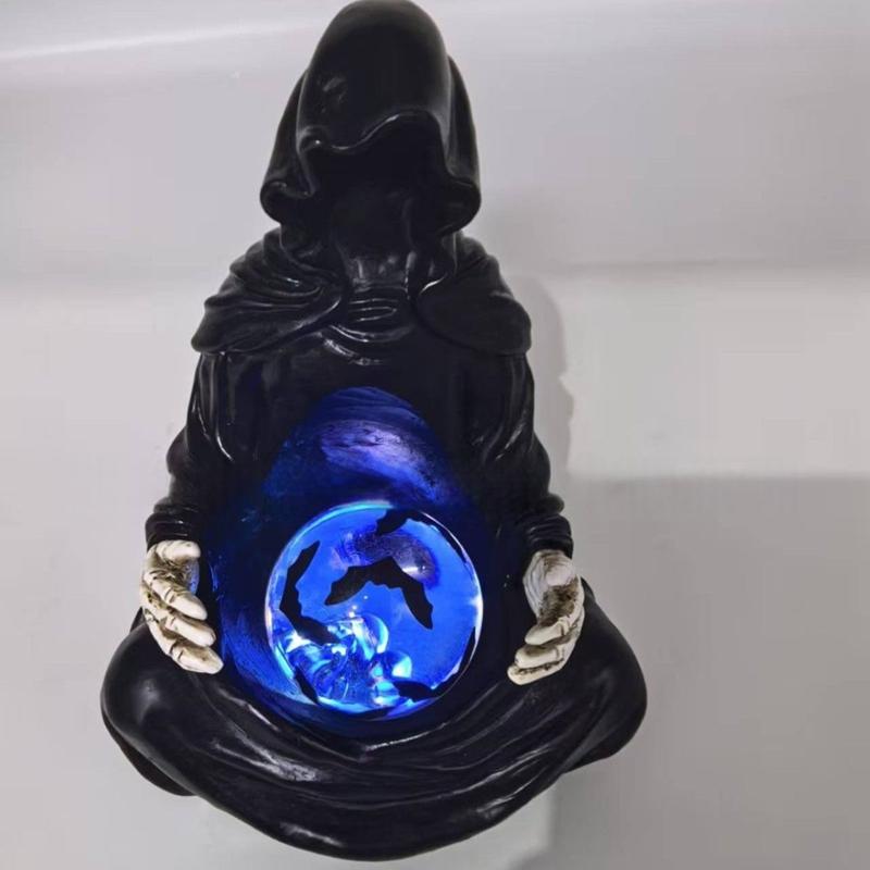 

Креативное 3D украшение на Хэллоуин Хрустальный шар Бога Смерти Батарейки в комплект не входят Украшения для праздничной вечеринки