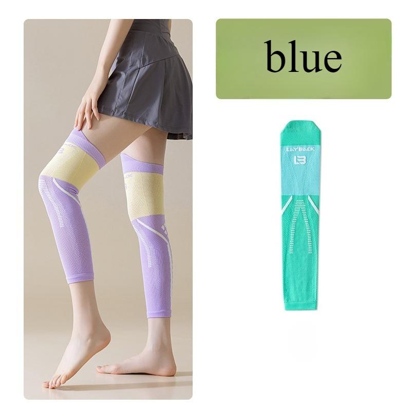 

Running knee pad summer thin women s sports pressure sports jump rope fitness mountain climbing cycling socks cover синій