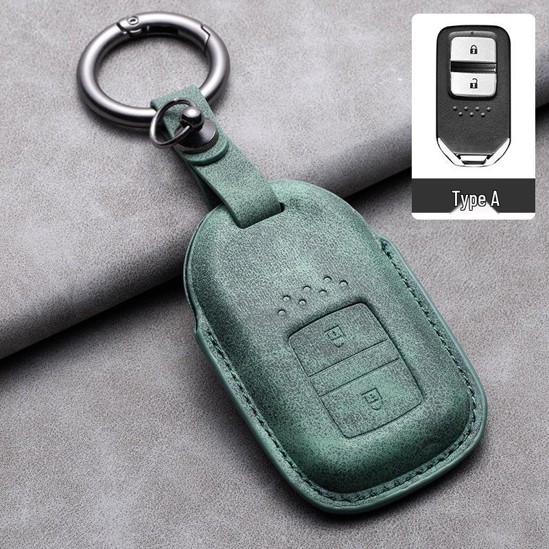 Compatible Leather Key Cover for GAC Toyota CRV, Crown, Accord, Civic, Haoying, and Inspire