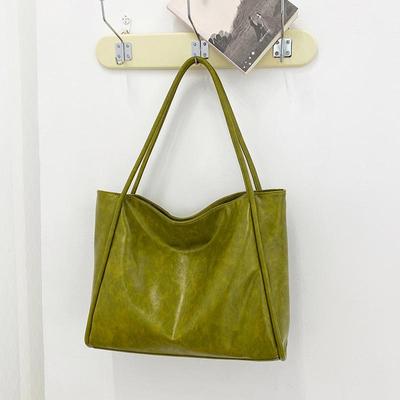 New Soft Leather Large Capacity Tote Bag with Niche Design For Handheld Use Women Commuting Shoulder Underarm Bag