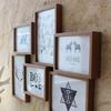 6 Inch 7 Inch Set of 6 Combination One-piece Wooden Photo Frame Modern Simple Style Wall-mounted Decoration Picture Frame Wall Image Frame