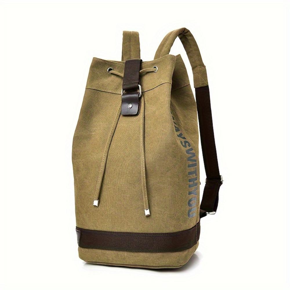 Fashion Canvas Sports Backpack Barrel Bag Travel Computer Backpack Men's Bag Leisure Travel School Bag Unisex