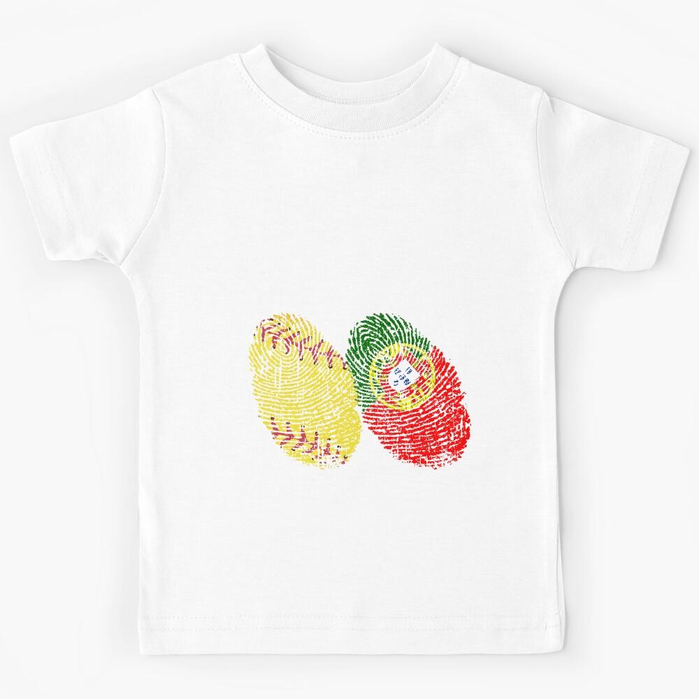 IT S IN MY DNA Softball - Portugal Flag Fingerprint Kids T-Shirt 150