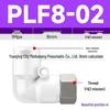 90° Pneumatic Air Hose Quick Connector, Double Push-to-Connect, Internal Thread, PLF Elbow