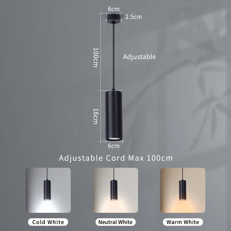 

Люстра в скандинавском стиле, светодиодная потолочная лампа 110-265 В, регулируемая длинная трубка, подвесные светильники для столовой, декоративные кухонные подвесные светильники Cold Light