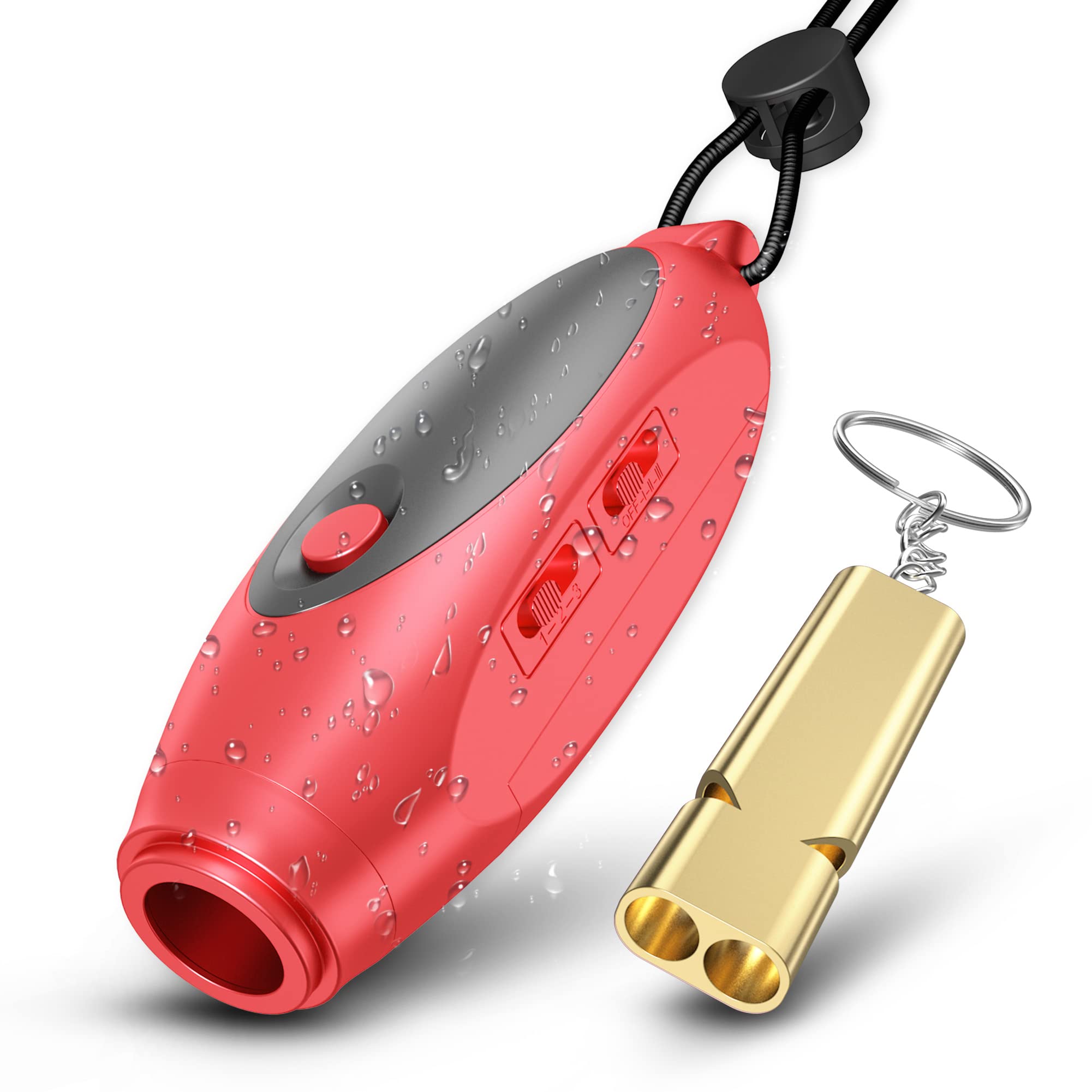 

types of tones and Electronic whistle comes with 3 AAA 4 volume and tone can be Japanese instruction manual [3 volumes] Seebaby, batteries, colors, красный