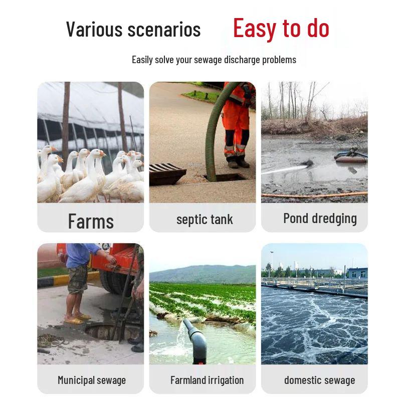 High-Power Submersible Sewage Cutting Pump for Feces, Biogas, and Septic Tanks