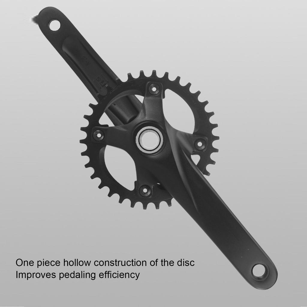 Bike Crank Arm Set Accurate Aluminum Alloy Lightweight Single Chainring Bike Crank Arm for Mountain Bike