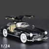 1/24 Mercedes Benz 300SL Alloy Classic Vintage Car Model Car Model Diecast Metal Pull Back Sound Light Car for Children Gift