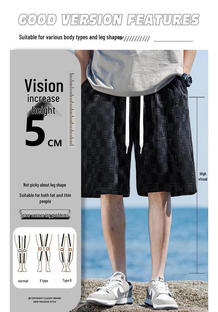 Xintang Men's Plus Size Casual Printed Bermuda Shorts