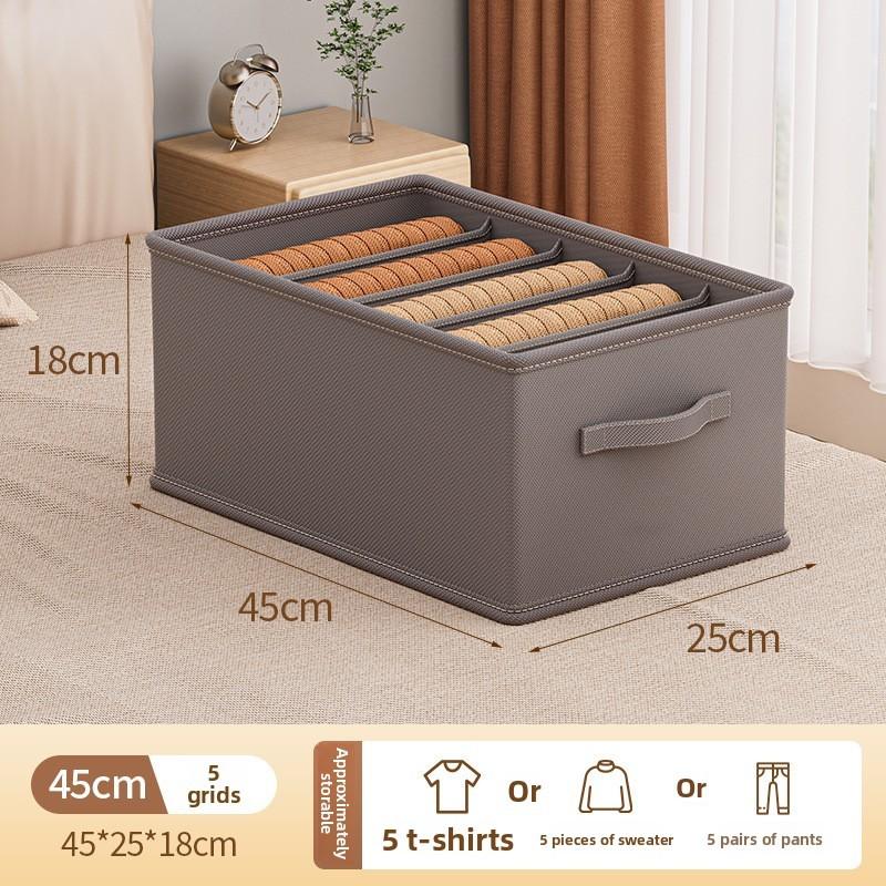 Clothes Storage Box With Divided Compartments For Wardrobe Organization And Home Use