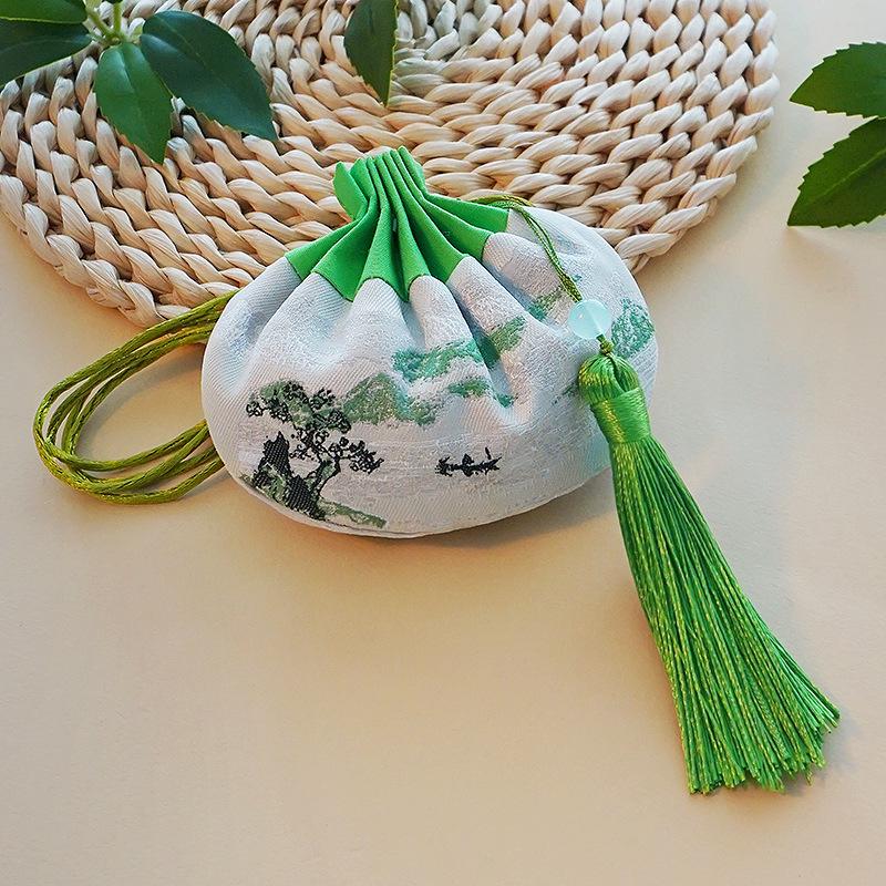 Retro Chinese Style Hanfu Brocade Sachet - Portable Ancient Car Hanging Ornament